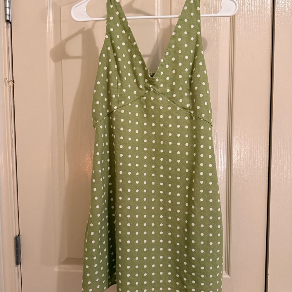 Abercrombie & Fitch Green Polka Dot Mini Dress